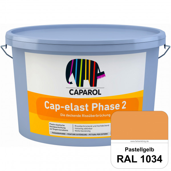 Cap-elast Phase 2 (RAL 1034 Pastellgelb) Sanierung gerissener Putzfassaden und Betonflächen