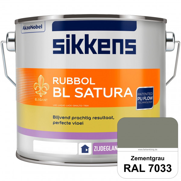 Rubbol BL Satura (RAL 7033 Zementgrau) seidenglänzender PU-Lack (wasserbasiert) innen & außen