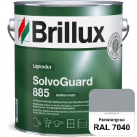 SolvoGuard 885 (RAL 7040 Fenstergrau) deckende oder lasierende seidenmatte Alkydharz-Holzfarbe für a