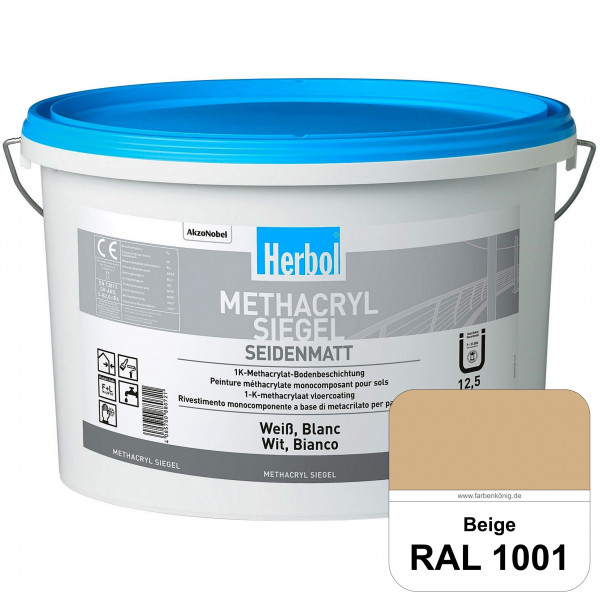 Methacryl Siegel (RAL 1001 Beige) seidenmatte 1K-Beschichtung Böden (Innen & Außen)