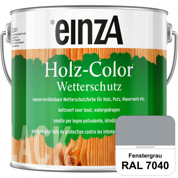 einzA Holz-Color (RAL 7040 Fenstergrau) Wetterschutzfarbe für außen