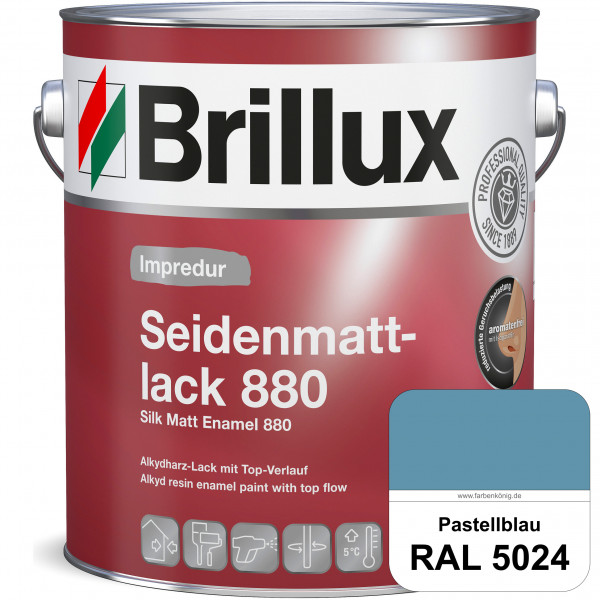 Impredur Seidenmattlack 880 (RAL 5024 Pastellblau) für Holz- oder Metallflächen innen & außen