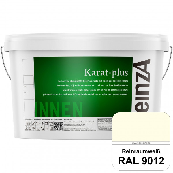 einzA Karat-plus (RAL 9012 Reinraumweiß) Innenwandfarbe mit herausragenden Produkteigenschaften