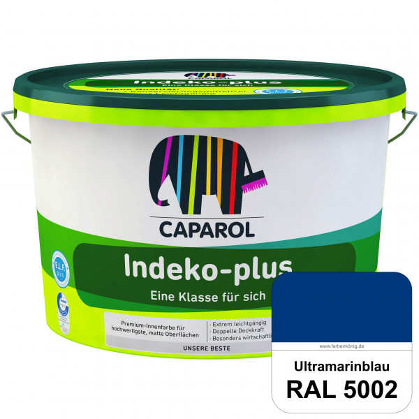 Indeko-plus (RAL 5002 Ultramarinblau) doppeldeckende matte & hochwertige Innenfarbe