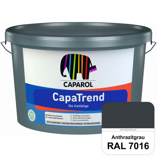 CapaTrend (RAL 7016 Anthrazitgrau) matte hochdeckende Dispersionsfarbe für den Innenbereich