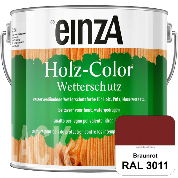 einzA Holz-Color (RAL 3011 Braunrot) Wetterschutzfarbe für außen