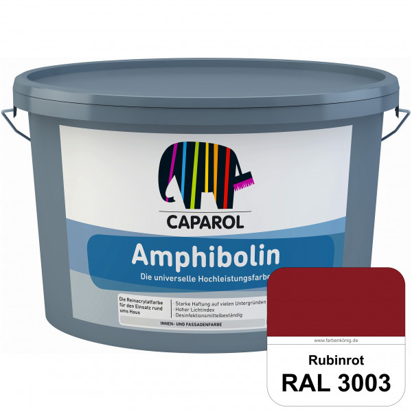 Amphibolin (RAL 3003 Rubinrot) Universalfarbe auf Reinacrylbasis innen & außen