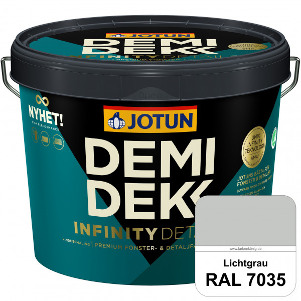 DEMIDEKK Infinity Details - Deckender Holzschutz (RAL 7035 Lichtgrau)