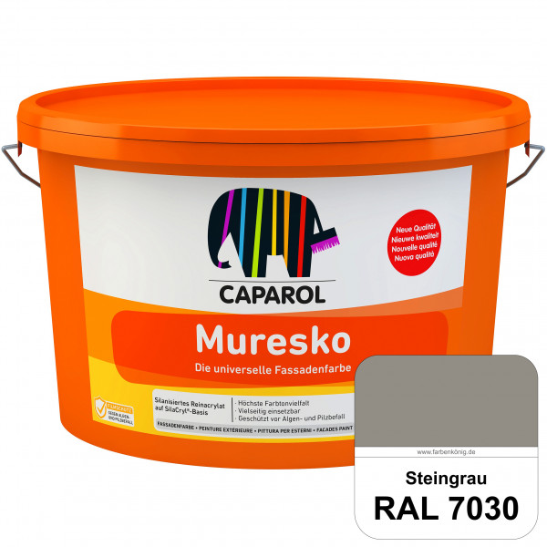 Muresko (RAL 7030 Steingrau) Silanisierte Reinacrylat-Fassadenfarbe auf SilaCryl®-Basis