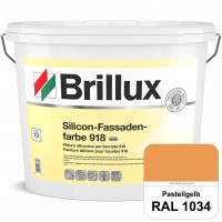 Silicon-Fassadenfarbe 918 (RAL 1034 Pastellgelb) matt, hoch wetterbeständig und wasserabweisend