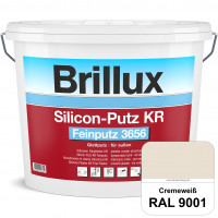 Silicon-Putz KR Feinputz 3656 (RAL 9001 Cremeweiß) Glattputz , verarbeitungsfertig, perfekte Wasserd