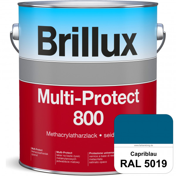 Multi-Protect 800 (RAL 5019 Capriblau) seidenmatter, hoch wetterbeständiger Methacrylatharzlack, für