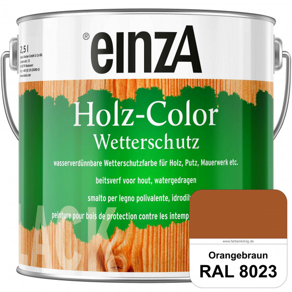 einzA Holz-Color (RAL 8023 Orangebraun) Wetterschutzfarbe für außen