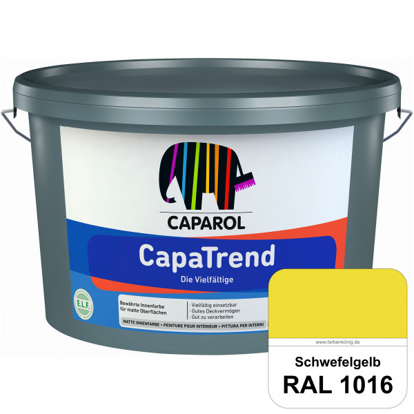 CapaTrend (RAL 1016 Schwefelgelb) matte hochdeckende Dispersionsfarbe für den Innenbereich