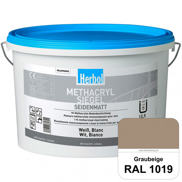 Methacryl Siegel (RAL 1019 Graubeige) seidenmatte 1K-Beschichtung Böden (Innen & Außen)