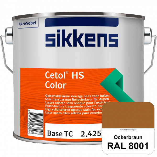 Cetol HS Color (RAL 8001 Ockerbraun) Dekorative semi-transparente Lasur (lösemittelhaltig) für außen