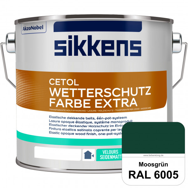 Cetol Wetterschutzfarbe Extra (B-Ware) - 2,5 Liter (RAL 6005 Moosgrün)