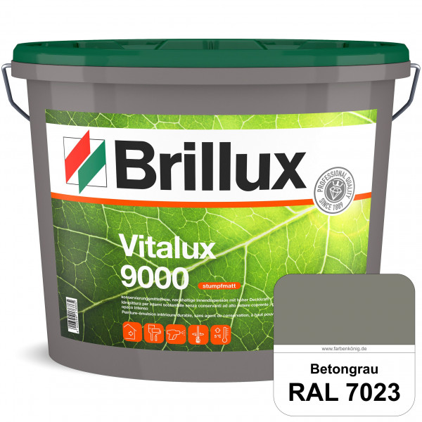 Vitalux 9000 (RAL 7023 Betongrau) konservierungsmittelfreie Innendispersion für Kinder- & Schlafzimm