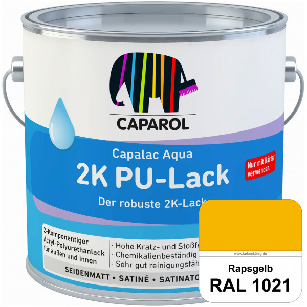 Capalac Aqua 2K PU-Lack (RAL 1021 Rapsgelb) chemisch und mechanisch widerstandsfähige Lackierungen