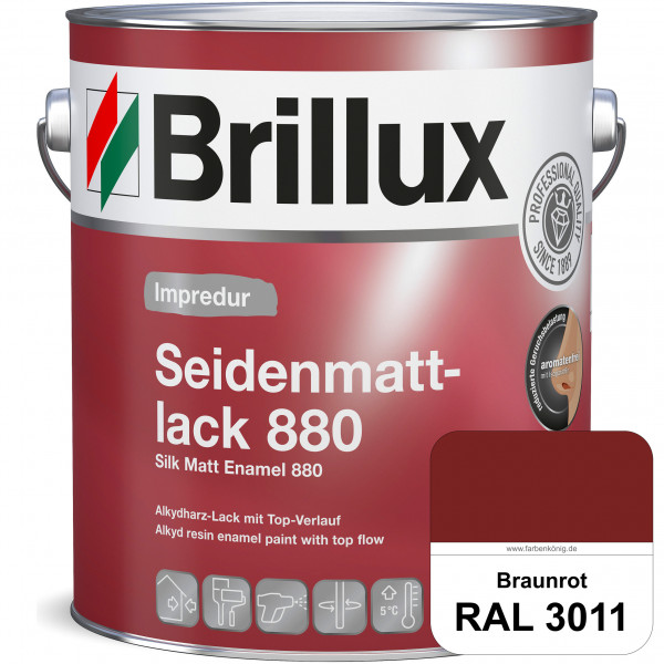 Impredur Seidenmattlack 880 (RAL 3011 Braunrot) für Holz- oder Metallflächen innen & außen