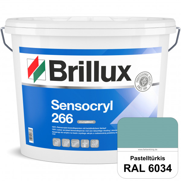 Sensocryl ELF 266 (RAL 6034 Pastelltürkis) stumpfmatte hochwertige Reinacrylat-Innendispersion für A