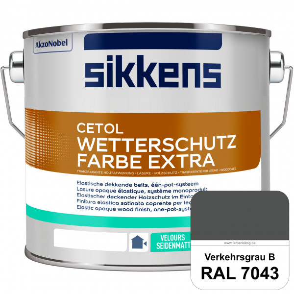 Cetol Wetterschutzfarbe Extra (RAL 7043 Verkehrsgrau B)