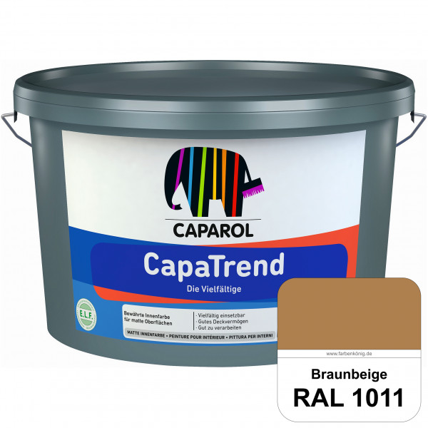 CapaTrend (RAL 1011 Braunbeige) matte hochdeckende Dispersionsfarbe für den Innenbereich