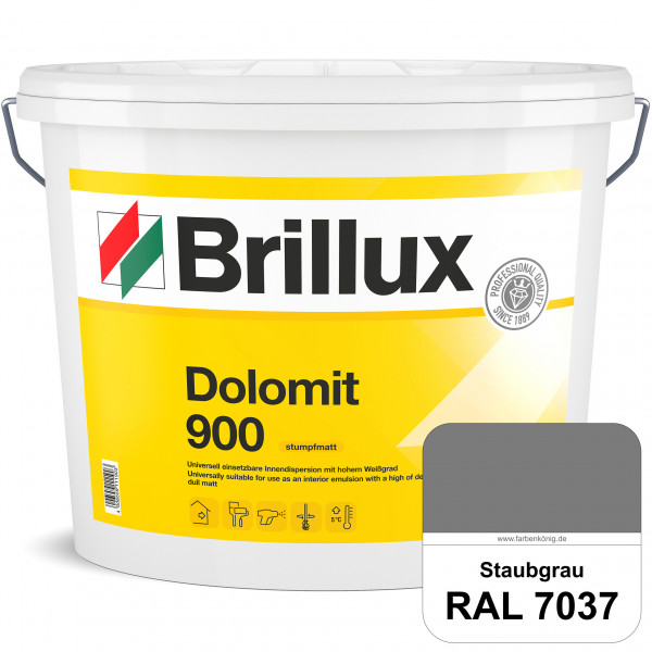 Dolomit 900 (RAL 7037 Staubgrau) stumpfmatte Innen-Dispersionsfarbe mit gutem Deckvermögen