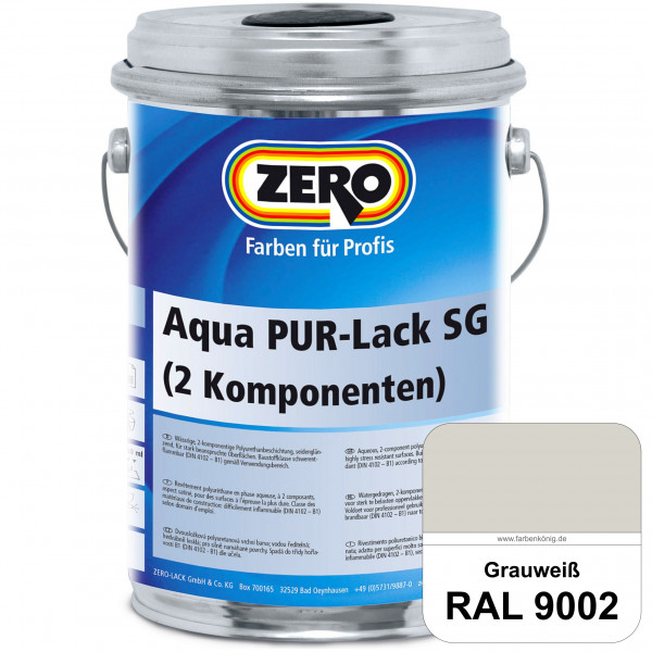 Aqua PUR-Lack SG inkl. Härter (RAL 9002 Grauweiß)