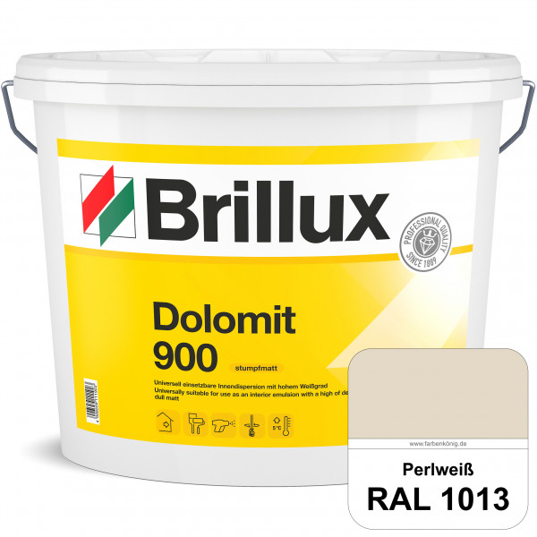 Dolomit 900 (RAL 1013 Perlweiß) stumpfmatte Innen-Dispersionsfarbe mit gutem Deckvermögen