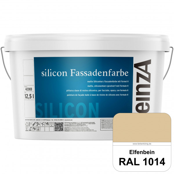 einzA silicon Fassadenfarbe (RAL 1014 Elfenbein) Hochwertige Siliconharz-Fassadenfarbe