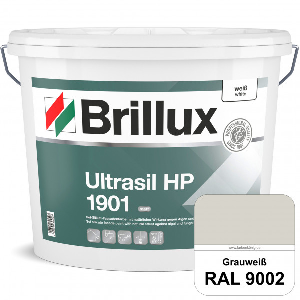 Ultrasil HP 1901 Silikat-Fassadenfarbe (RAL 9002 Grauweiß) Sol-Silikat-Fassadenfarbe ohne Biozidzusä