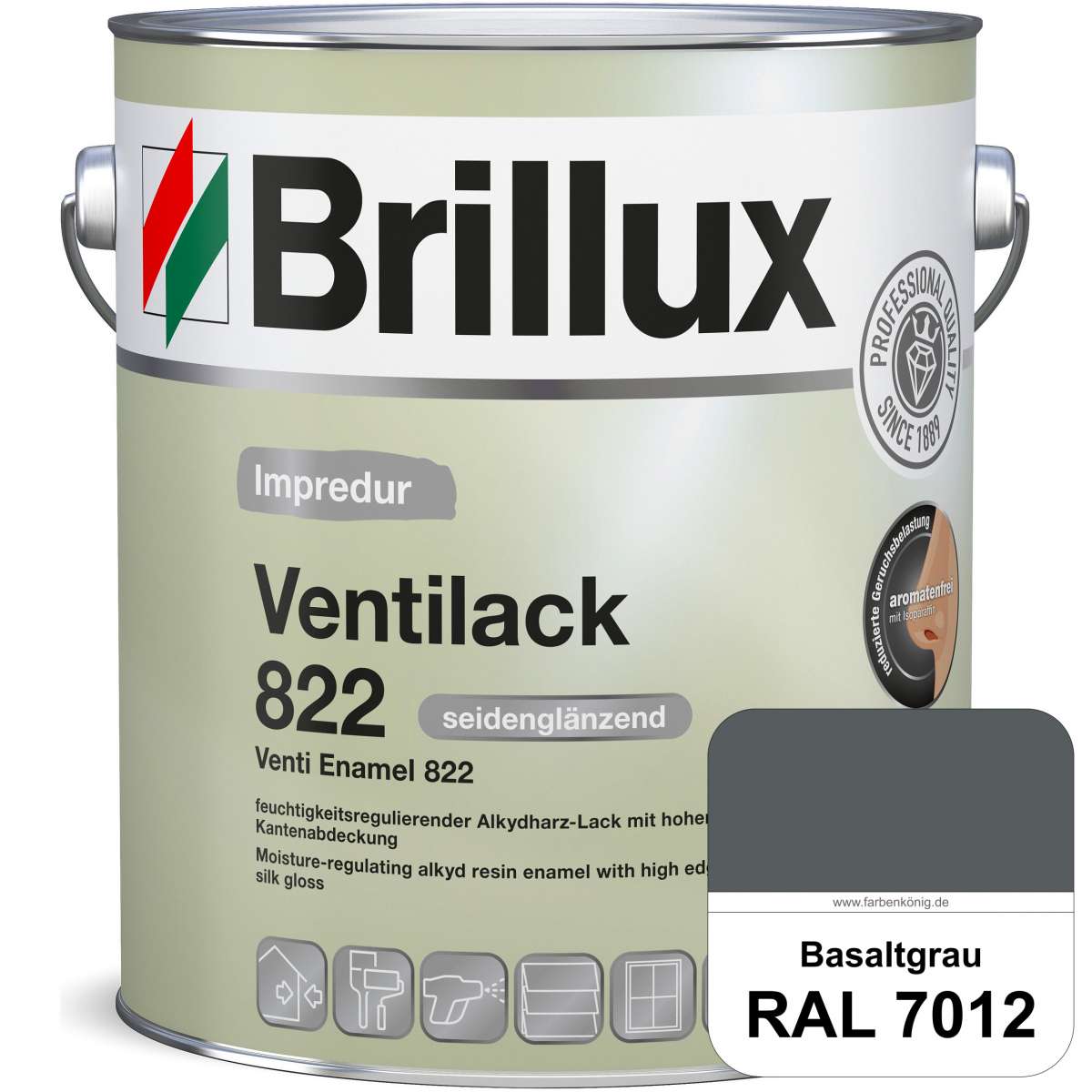 Impredur Ventilack 822 (RAL 7012 Basaltgrau