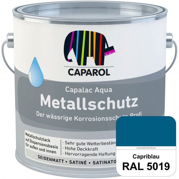 Capalac Aqua Metallschutz (RAL 5019 Capriblau) wasserbasierter Korrosionsschutz für Stahl & verzinkt