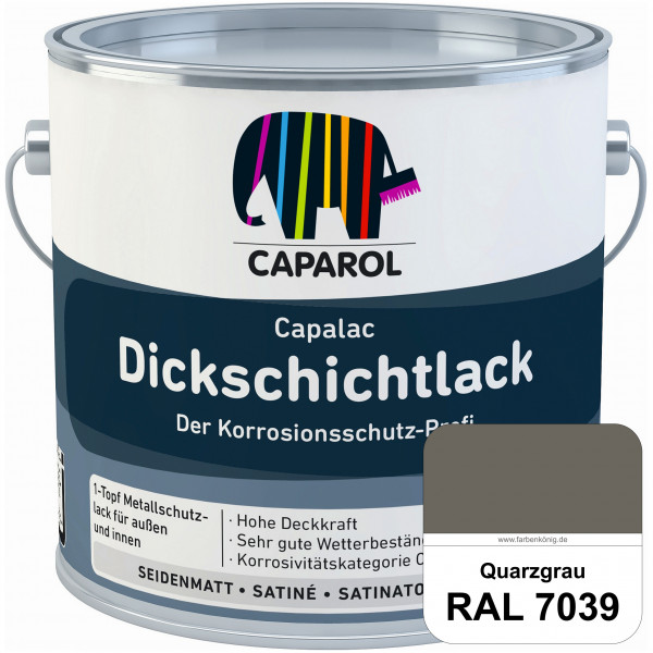 Capalac Dickschichtlack (RAL 7039 Quarzgrau) 1-Topf Metallschutzlack (löselmittelhaltig) innen & auß