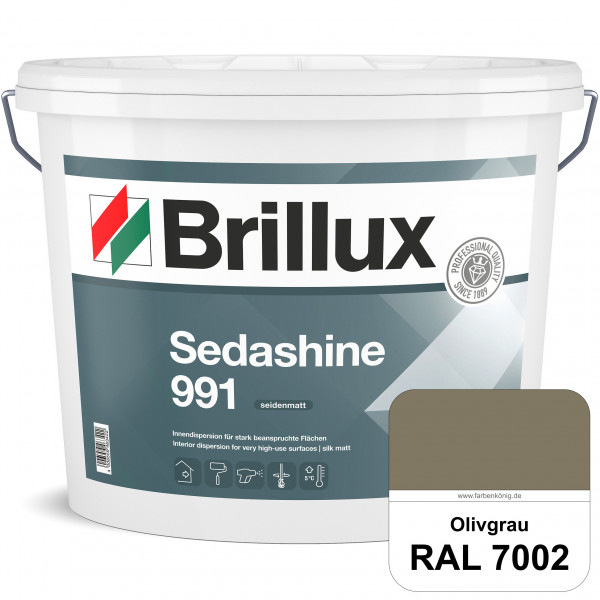 Sedashine 991 (RAL 7002 Olivgrau) Seidenmatte Innendispersion für hoch strapazierfähige & gut reinig