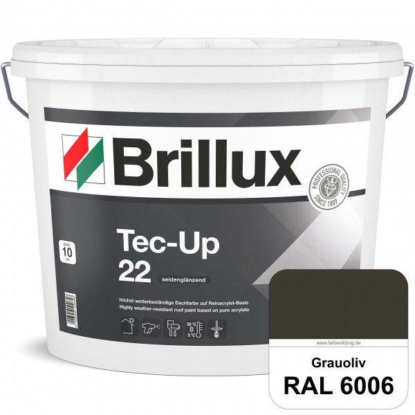 Tec-Up 22 (RAL 6006 Grauoliv) Höchst wetterbeständige Dachfarbe auf Reinacrylat-Basis