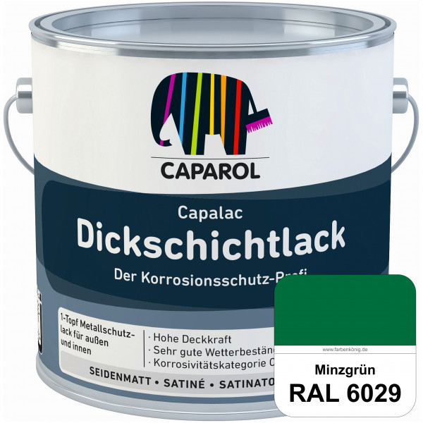 Capalac Dickschichtlack (RAL 6029 Minzgrün) 1-Topf Metallschutzlack (löselmittelhaltig) innen & auße
