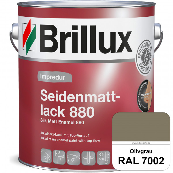 Impredur Seidenmattlack 880 (RAL 7002 Olivgrau) für Holz- oder Metallflächen innen & außen