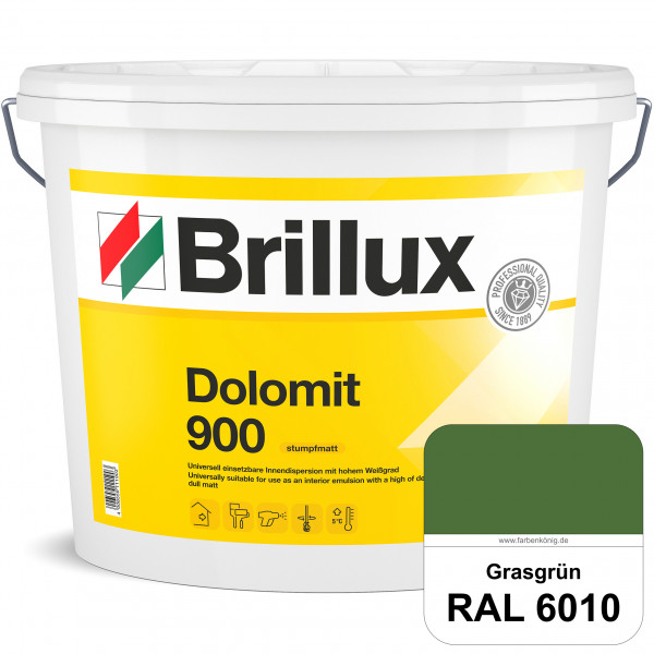 Dolomit 900 (RAL 6010 Grasgrün) stumpfmatte Innen-Dispersionsfarbe mit gutem Deckvermögen