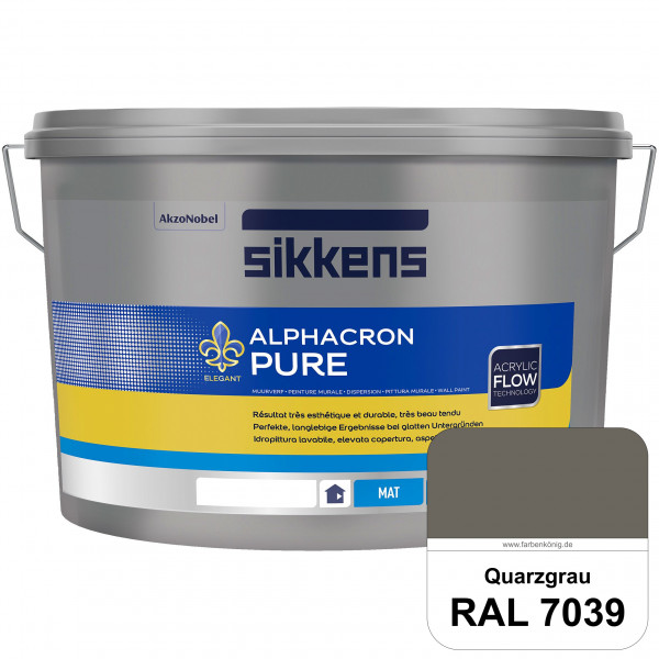 Alphacron Pure (RAL 7039 Quarzgrau) Edelmatte & hochertige Premium Wandfarbe für glatte Untergründe.