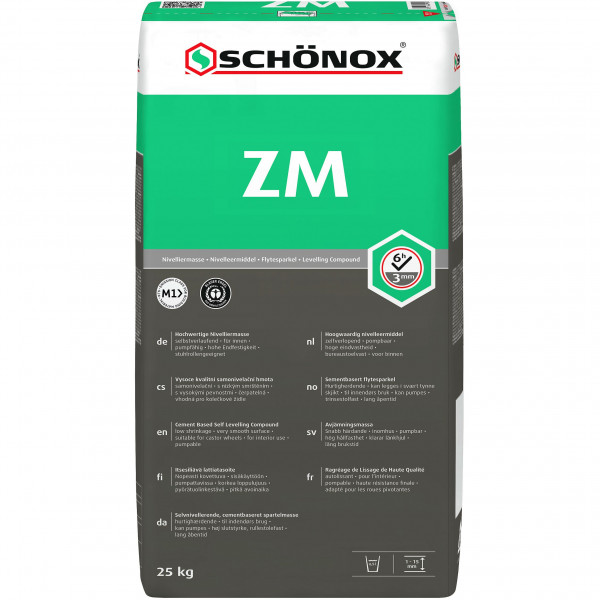 SCHÖNOX® ZM - selbstverlaufende zementäre Glätt- & Nivelliermasse