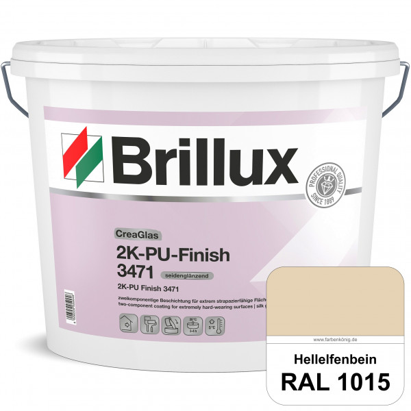 CreaGlas 2K-PU-Finish 3471 (RAL 1015 Hellelfenbein) seidenglänzende 2K-Beschichtung für extrem robus