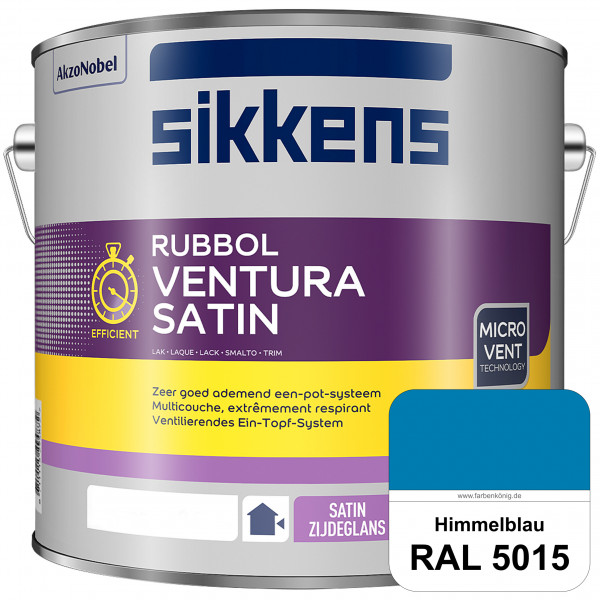 Rubbol Ventura Satin (RAL 5015 Himmelblau) Seidenglanzlack (lösemittelhaltig) Fenster & Türen außen