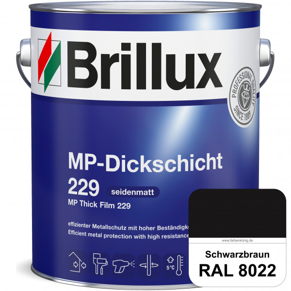 MP-Dickschicht 229 (RAL 8022 Schwarzbraun) Korrosionsschutz für grundierten Eisen- & Stahl sowie für