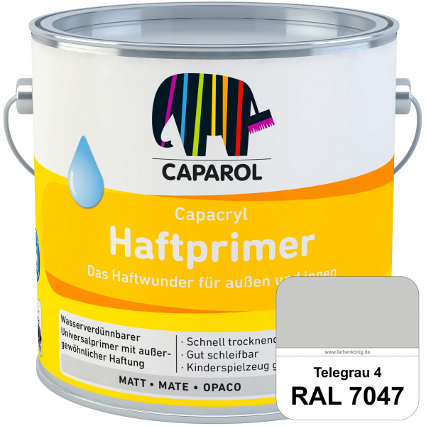 Capacryl Haftprimer (RAL 7047 Telegrau 4) Grundierungen Holz, Zink, Hart-PVC, Aluminium, Kupfer (inn