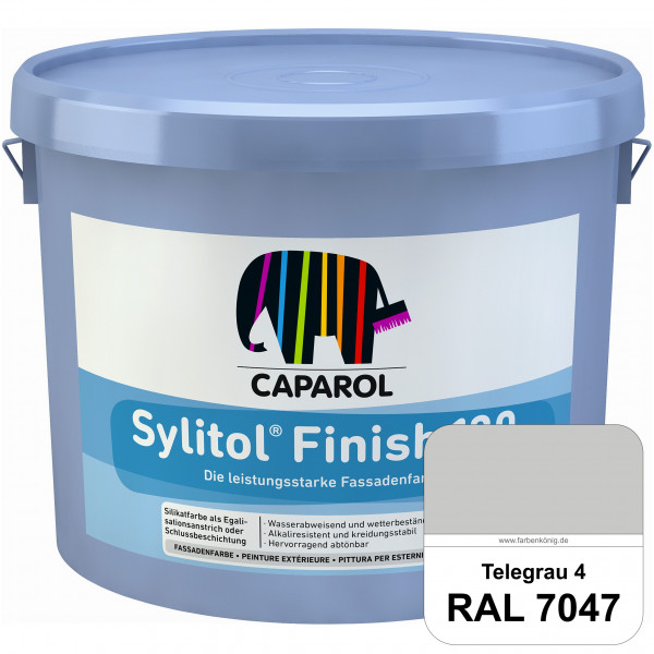 Sylitol® Finish 130 (RAL 7047 Telegrau 4) wetterbeständige Fassadenbeschichtungen auf Silikatbasis