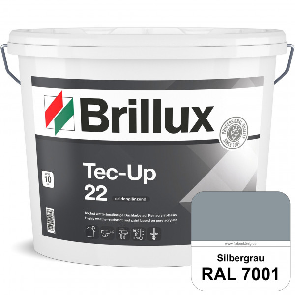Tec-Up 22 (RAL 7001 Silbergrau) Höchst wetterbeständige Dachfarbe auf Reinacrylat-Basis