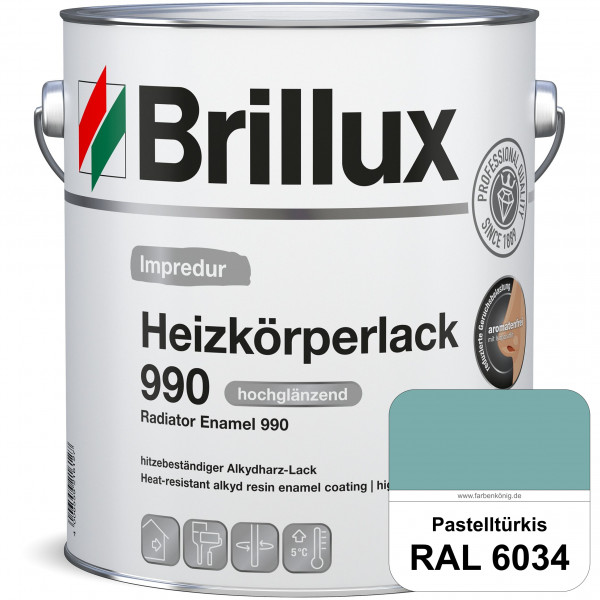 Heizkörperlack 990 (RAL 6034 Pastelltürkis) strapazierfähiger Heizkörperlack