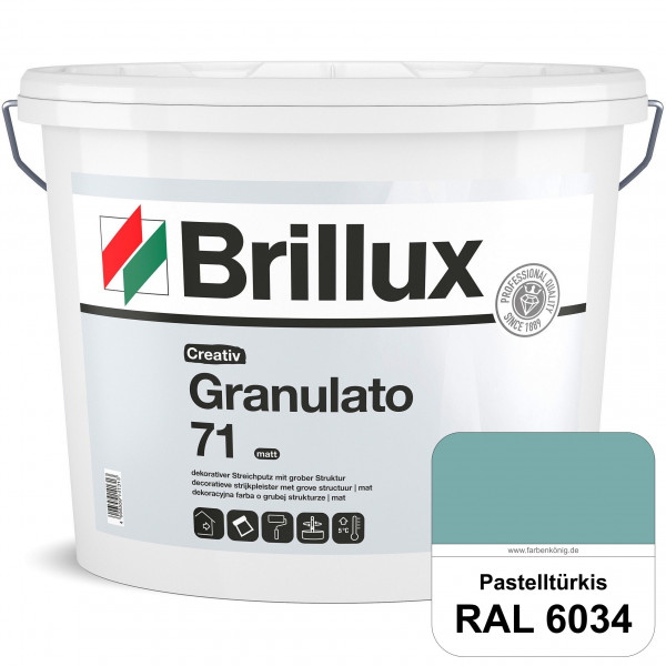 Creativ Granulato 71 (RAL 6034 Pastell türkis) Verarbeitungsfertige, quarzgefüllte Dispersionsfarbe